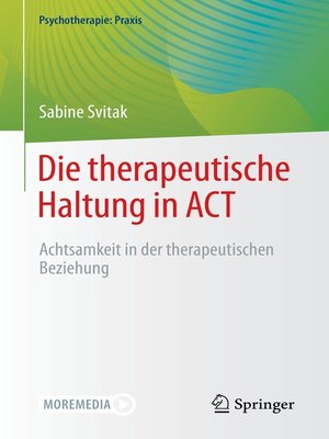 cover image of Die therapeutische Haltung in ACT